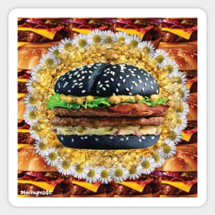 floral hamburger Sticker